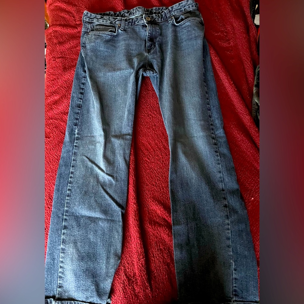 Calvin Klein Mens Straight Leg Jeans 36x32